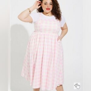 Torrid Retro Chic Midi Poplin Tank Skater Dress